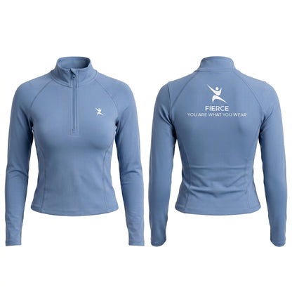 FierceFlow Limitless Sky Women's Activewear Set | Sky Blue Zip-Up Jacket & High-Waist Leggings | Workout Jacket or Pants Sold Separately