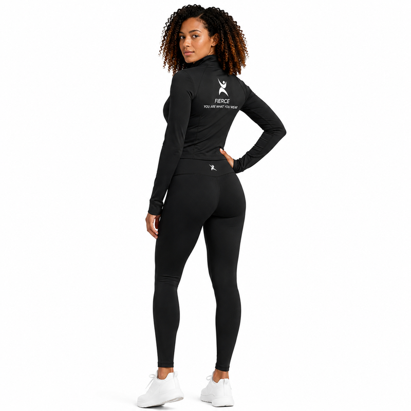 Fearless Noir Women's Activewear Set | Zip-Up Jacket & High-Waist Leggings | Workout Jacket or Pants Sold Separately | Multiple Colors
