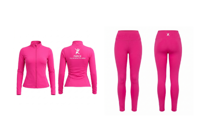 FierceFlow Fierce Femme Women's Activewear Set | Hot Pink Zip-Up Jacket & High-Waist Leggings | Workout Jacket or Pants Sold Separately